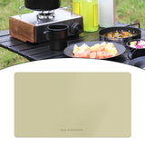 Maxbell PU Leather Table Mat Flooring Meal Mat Table Pad for Picnic Camping Barbecue Beige 56cmx33cm