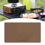 Maxbell PU Leather Table Mat Flooring Meal Mat Table Pad for Picnic Camping Barbecue Brown 56cmx33cm