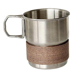 Maxbell Stainless Steel Cup with Foldable Handle Portable for Campsite Hiking Picnic