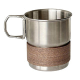 Maxbell Stainless Steel Cup with Foldable Handle Portable for Campsite Hiking Picnic