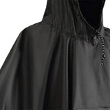 Maxbell Hooded Rain Poncho Portable Rainwear Jacket for Backpacking Black