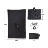 Maxbell Hooded Rain Poncho Portable Rainwear Jacket for Backpacking Orange