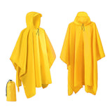 Maxbell Hooded Rain Poncho Portable Rainwear Jacket for Backpacking Yellow