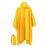 Maxbell Hooded Rain Poncho Portable Rainwear Jacket for Backpacking Yellow