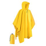 Maxbell Hooded Rain Poncho Portable Rainwear Jacket for Backpacking Yellow