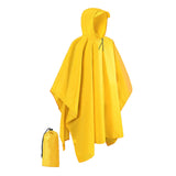 Maxbell Hooded Rain Poncho Portable Rainwear Jacket for Backpacking Yellow