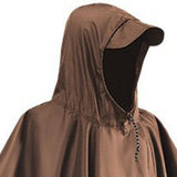 Maxbell Hooded Rain Poncho Portable Rainwear Jacket for Backpacking Brown