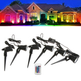 Maxbell Outdoor Spotlamp Garden Flood Light with Ground Stake for Holiday Yard Lawn