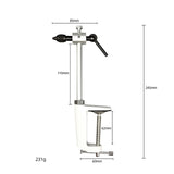 Maxbell Fly Tying Vise Professional Fishing Hook Tying Vise Practical Fly Tying Tool 24.5x6cm Rotatable