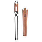 Maxbell Campfire Tongs 17" Steel Firewood Tongs for Cooking Camping Indoor Outdoor