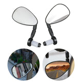 Maxbell 2 Pieces Bicycle Rearview Mirror Wide Angle Shatterproof Bike Bar End Mirror