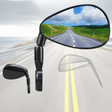 Maxbell 2 Pieces Bicycle Rearview Mirror Wide Angle Shatterproof Bike Bar End Mirror