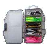 Maxbell 40Pcs Soft Fishing Lures Practical Sea Worm Soft Lure for Crappie Trout Bass