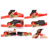 Maxbell Cargo Ratchet Strap Working Load Capacity Sturdy Accessories for Motorcycles Black