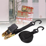 Maxbell Cargo Ratchet Strap Working Load Capacity Sturdy Accessories for Motorcycles Black