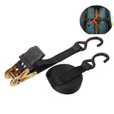 Maxbell Cargo Ratchet Strap Working Load Capacity Sturdy Accessories for Motorcycles Black