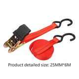 Maxbell Cargo Ratchet Strap Working Load Capacity Sturdy Accessories for Motorcycles Red