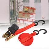 Maxbell Cargo Ratchet Strap Working Load Capacity Sturdy Accessories for Motorcycles Red