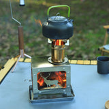 Maxbell Camping Wood Stoves Stainless Steel Wood Burning Stoves for Winter Fishing BBQ