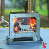 Maxbell Camping Wood Stoves Stainless Steel Wood Burning Stoves for Winter Fishing BBQ