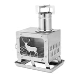 Maxbell Camping Wood Stoves Stainless Steel Wood Burning Stoves for Winter Fishing BBQ