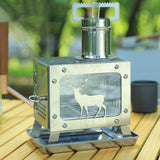 Maxbell Camping Wood Stoves Stainless Steel Wood Burning Stoves for Winter Fishing BBQ