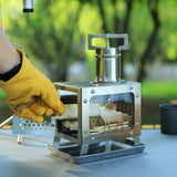 Maxbell Camping Wood Stoves Stainless Steel Wood Burning Stoves for Winter Fishing BBQ