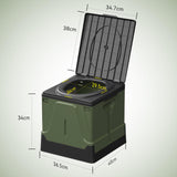 Maxbell Folding Camping Toilet Portable Toilet for Camping for Fishing Camping Beach Green