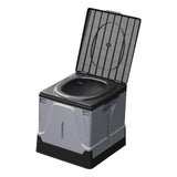 Maxbell Folding Camping Toilet Portable Toilet for Camping for Fishing Camping Beach Black Gray