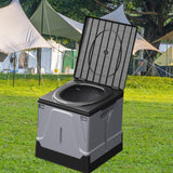 Maxbell Folding Camping Toilet Portable Toilet for Camping for Fishing Camping Beach Black Gray