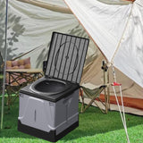Maxbell Folding Camping Toilet Portable Toilet for Camping for Fishing Camping Beach Black Gray
