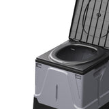 Maxbell Folding Camping Toilet Portable Toilet for Camping for Fishing Camping Beach Black Gray