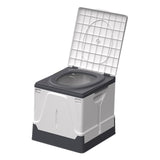 Maxbell Folding Camping Toilet Portable Toilet for Camping for Fishing Camping Beach Gray White