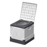 Maxbell Folding Camping Toilet Portable Toilet for Camping for Fishing Camping Beach Gray White