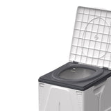 Maxbell Folding Camping Toilet Portable Toilet for Camping for Fishing Camping Beach Gray White