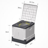 Maxbell Folding Camping Toilet Portable Toilet for Camping for Fishing Camping Beach Gray White