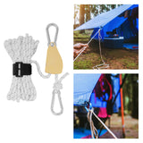 Maxbell Ratchet Pulley Rope Hanger Cord Lanyard for Gardening Camping Backpacking