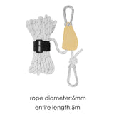 Maxbell Ratchet Pulley Rope Hanger Cord Lanyard for Gardening Camping Backpacking