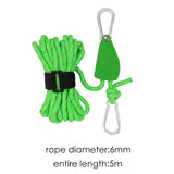 Maxbell Ratchet Pulley Rope Hanger Cord Lanyard for Gardening Camping Backpacking