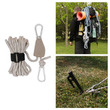 Maxbell Ratchet Pulley Rope Hanger Cord Lanyard for Gardening Camping Backpacking