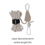 Maxbell Ratchet Pulley Rope Hanger Cord Lanyard for Gardening Camping Backpacking