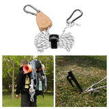 Maxbell Ratchet Pulley Rope Hanger Cord Lanyard for Gardening Camping Backpacking