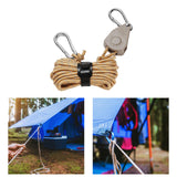 Maxbell Ratchet Pulley Rope Hanger Cord Lanyard for Gardening Camping Backpacking