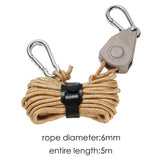 Maxbell Ratchet Pulley Rope Hanger Cord Lanyard for Gardening Camping Backpacking