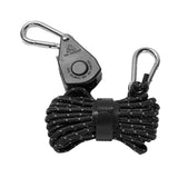 Maxbell Ratchet Hanger Rope Hanger Fast Locking Non Slip Secure Heavy Duty Wind Rope Black