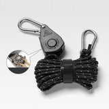 Maxbell Ratchet Hanger Rope Hanger Fast Locking Non Slip Secure Heavy Duty Wind Rope Black