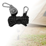 Maxbell Ratchet Hanger Rope Hanger Fast Locking Non Slip Secure Heavy Duty Wind Rope Black