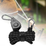 Maxbell Ratchet Hanger Rope Hanger Fast Locking Non Slip Secure Heavy Duty Wind Rope Black