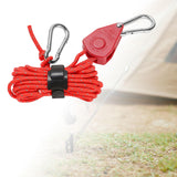 Maxbell Ratchet Hanger Rope Hanger Fast Locking Non Slip Secure Heavy Duty Wind Rope Red