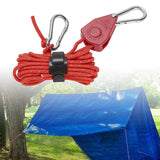 Maxbell Ratchet Hanger Rope Hanger Fast Locking Non Slip Secure Heavy Duty Wind Rope Red